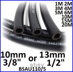 Rubber Servo Hose Vacuum Air Brake Hose Pipe Tubing 10mm or 13mm 1/2M to 20M